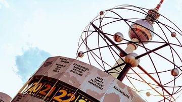 Berlin Television Tower and World Clock by Mixed media vector arts