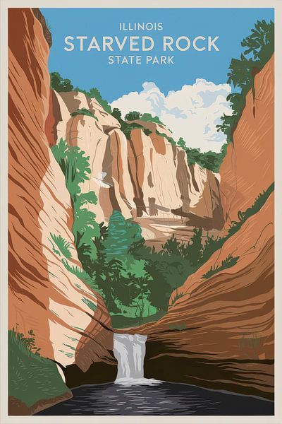 Starved Rock State Park, Illinois by Poster Art Shop