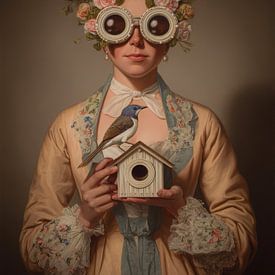 A dreamy portrait featuring a bird and imagination by But First Framing