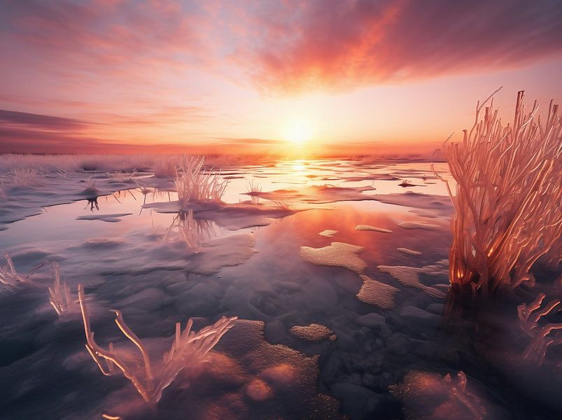 Goldene Stunde im Winter von fernlichtsicht