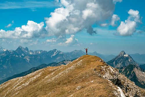 Uitzicht op Tirol en de Tiroler Alpen vanaf de Gierenkoppen