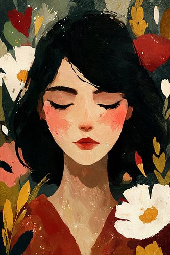 Portrait, Among the Flowers no. 1