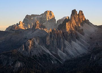 A beautiful mountain range in the Dolomites
