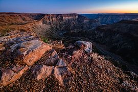 Coucher de soleil sur le Fish River Canyon, Namibie