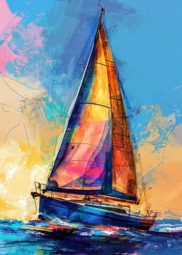 Sailing sport art #sailing #yacht by JBJart Justyna Jaszke