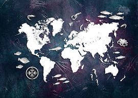 carte du monde vie marine #map