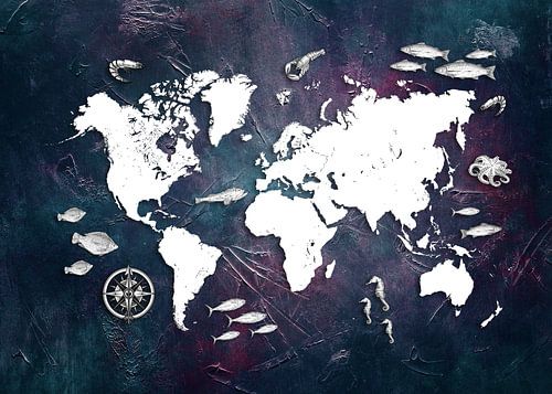 wereldkaart zeeleven #kaart