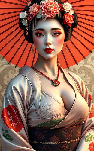 Portret Japanse Geisha