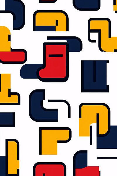 Bunte geometrische Python-Muster von Art & Soul Creations