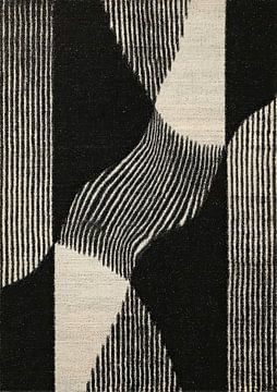 Abstraction géométrique en noir et blanc