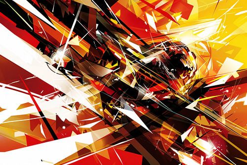 Abstracte energie-uitbarsting in levendige kleuren