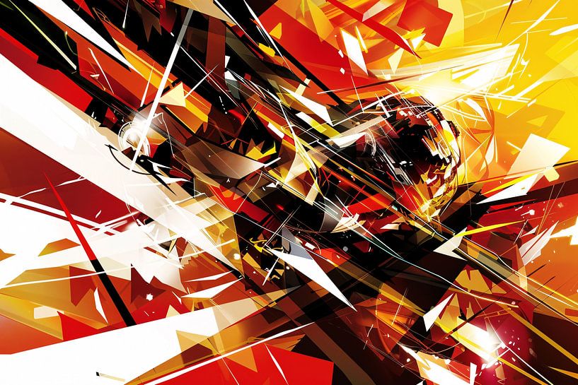 Abstract burst of energy in vibrant colours by Imperial Art House