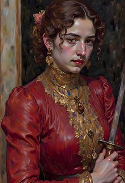 Portrait of a Fighter - Neo Classical Art Painting