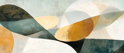 Abstracte compositie in zachte tinten