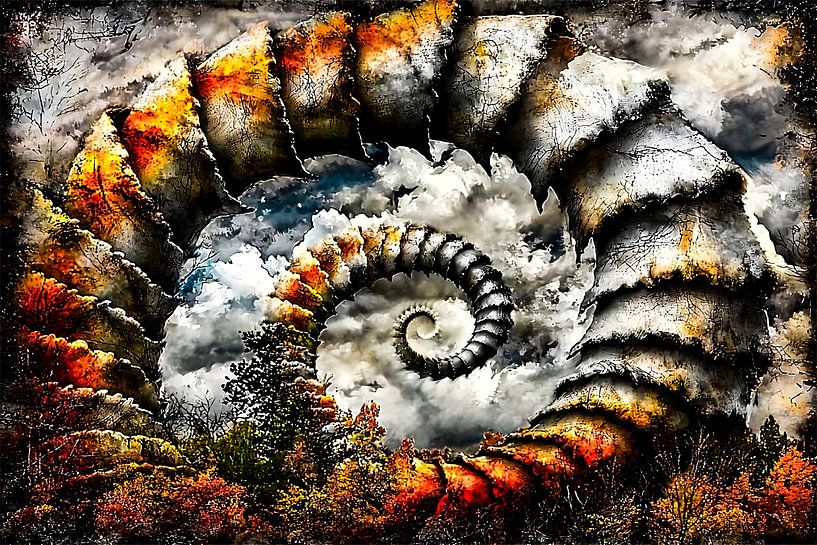 Surreal spiral with autumn colours by Imperial Art House