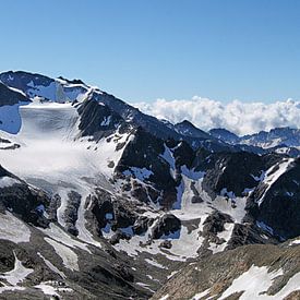 Alpenpanorama - Stubaier-gletsjer van Volker Banken