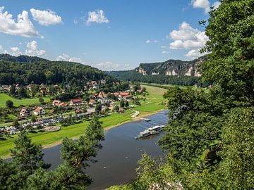 Aussicht auf Rathen in der Sächsischen Schweiz von Animaflora PicsStock