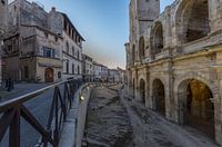 Arena of Arles in the blue hour, Provence, France