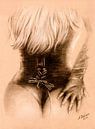Woman in Lingerie - Erotic drawing by Marita Zacharias thumbnail