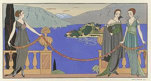 George Barbier – ‘Isola Bella’; Robes du soir de Redfern (1914)