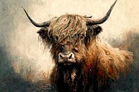 Portret van een Schotse Hooglander