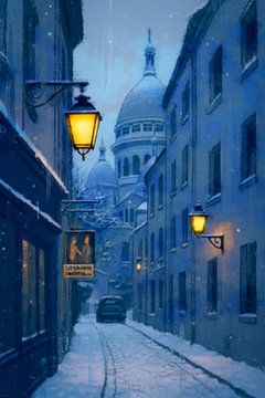 Montmartre in winter by Geert Van Baelen
