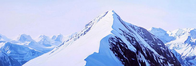 Schneebedeckter Gipfel in Höhenluft von Poster Art Shop
