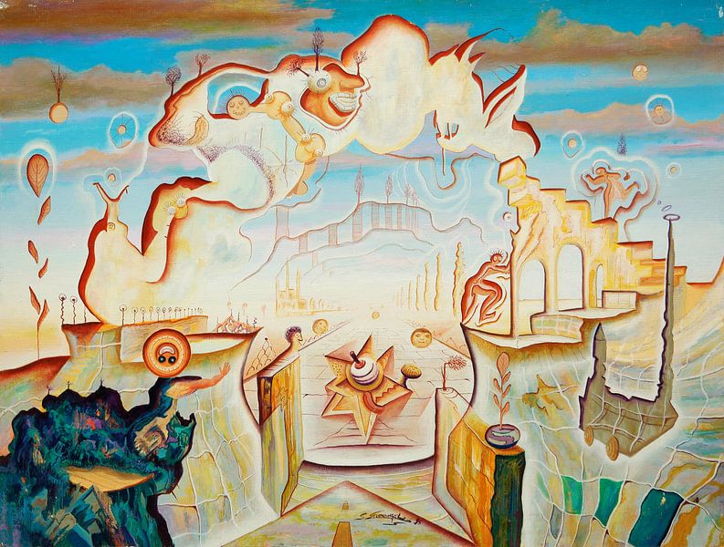 Brücke in den Wolken by Art Demo