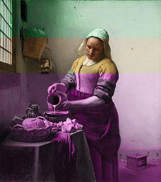 Het moderne melkmeisje van Johannes Vermeer van Studio Allee