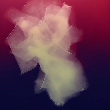 Modern abstract in rood en paars van Studio Allee
