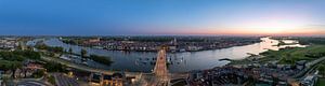 Kampen Frühlings-Sonnenuntergang Luftaufnahme