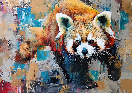Malerei Roter Panda von Kunst Laune