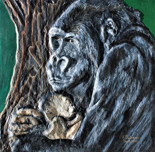 Famille Gorille sur Floris Betrouw