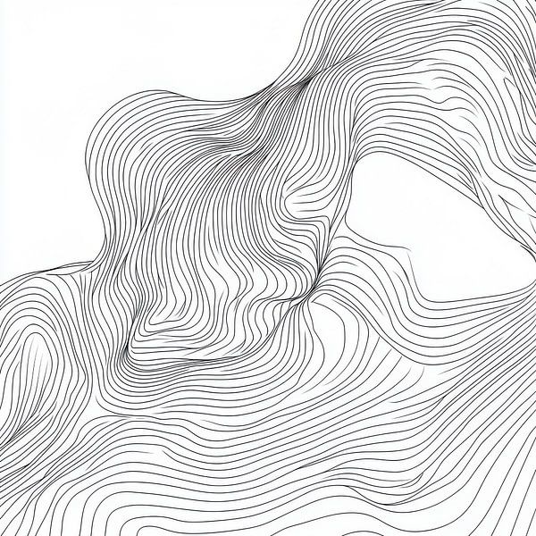 Lignes et formes fluides par Poster Art Shop