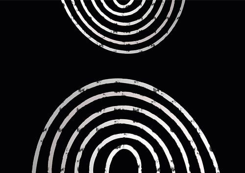 Abstract African art, minimalist art in black and white