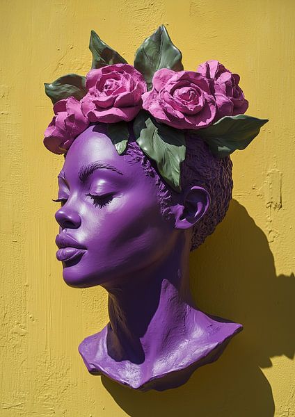 Portrait fleuri par Liv ter Riet