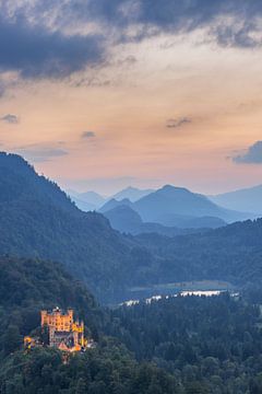 Hohenschwangau Castle and Alpsee by Walter G. Allgöwer