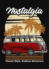 Ikonischer Retro T2 Microbus von Adam Khabibi