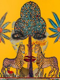 The face with the leopards by Gabi Hampe