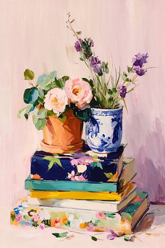 Livres et fleurs n° 1