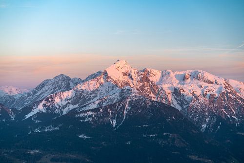 Laatste zonnestralen op de Hoher Göll