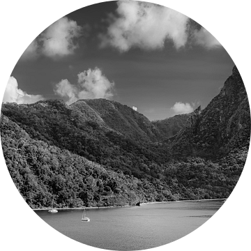 Het eiland Saint Lucia in het Caribisch gebied in zwart-wit van Manfred Voss, Schwarz-weiss Fotografie