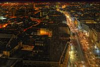 Avondopname van Antwerpen van op de Boerentoren