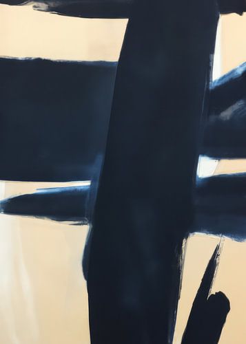 Abstrakte Grafik in Dunkelblau