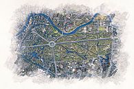 Map of Tiergarten in Berlin by Aquarel Creative Design thumbnail