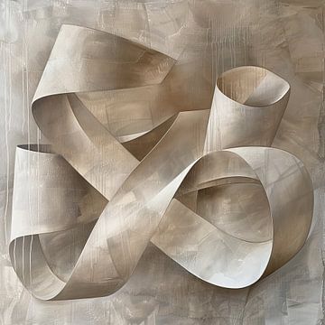 Interieur moderne kunst abstract krullende lijnen van Vlindertuin Art