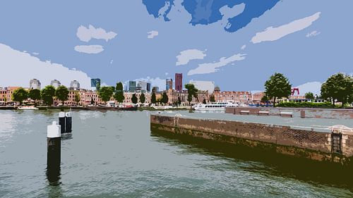 Skyline Rotterdam abstract