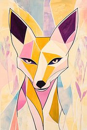 Geometrischer Fuchs in sanften Farben von Poster Art Shop