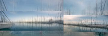 Jachthaven van Santo Stefano al Mare, Imperia | Ligurië | Italië - een abstracte interpretatie van Nicole Holz