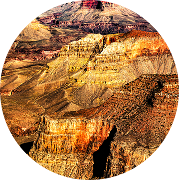 Natuurwonder canyon en kleurrijke rotsformaties Grand Canyon National Park in Arizona USA van Dieter Walther